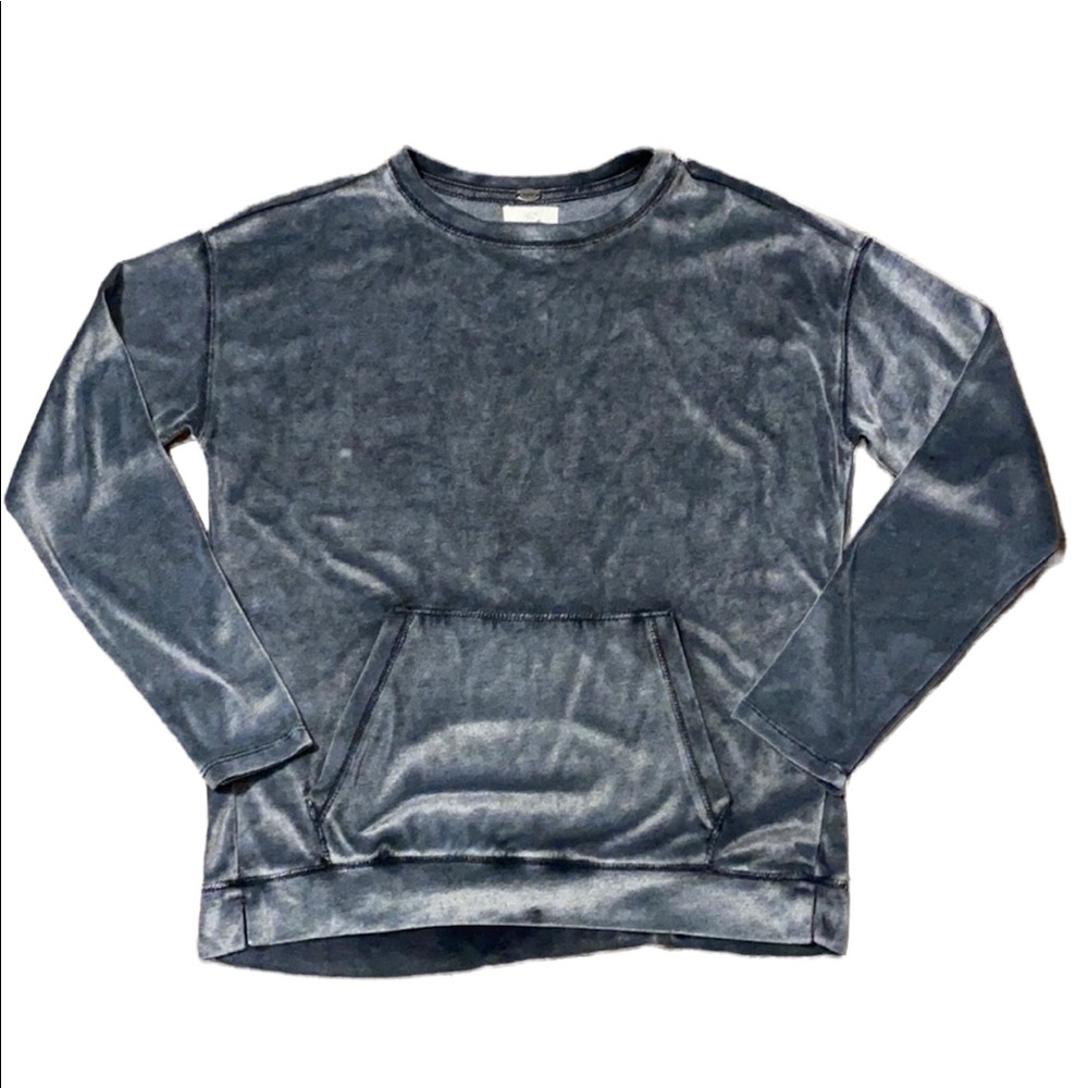 CUPIO crushed velvet pullover sweatshirt